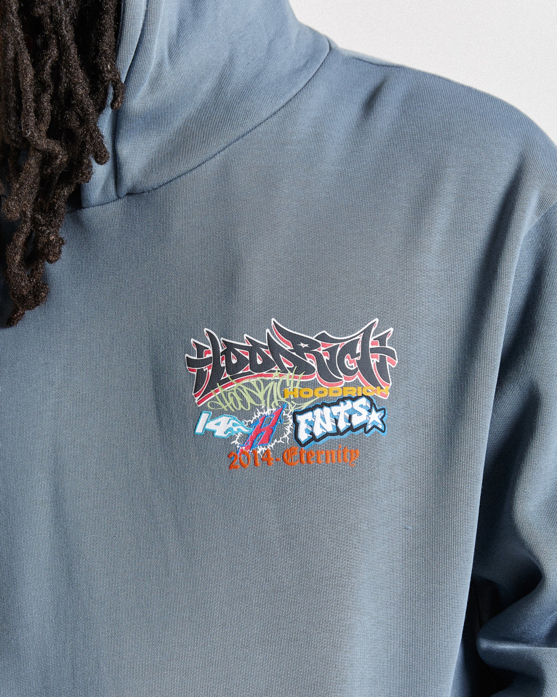 Graff Rave Oversized Hoodie - Grey