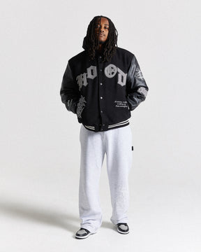 Vertigo Varsity Jacket - Black/Grey