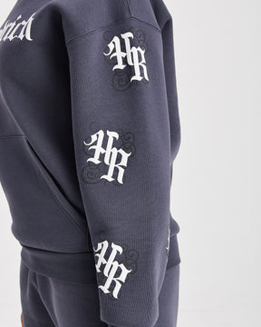 Onyx Oversized Hoodie - Grey/White