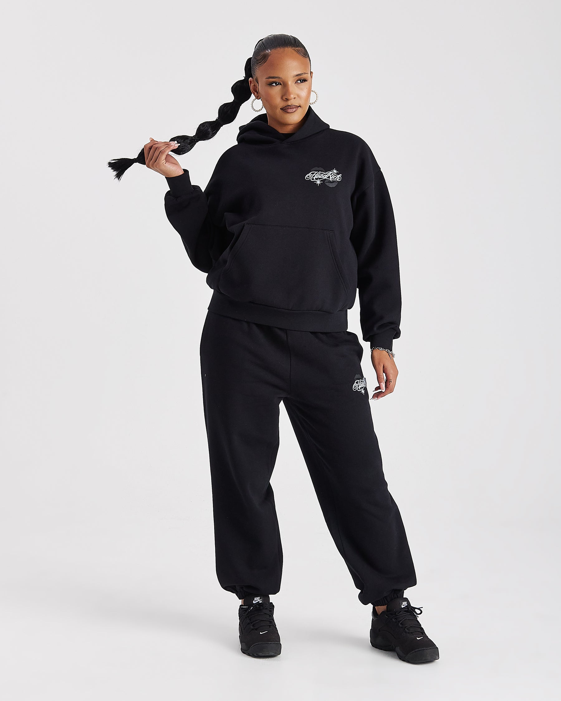 Vision Mid Length Hoodie - Black