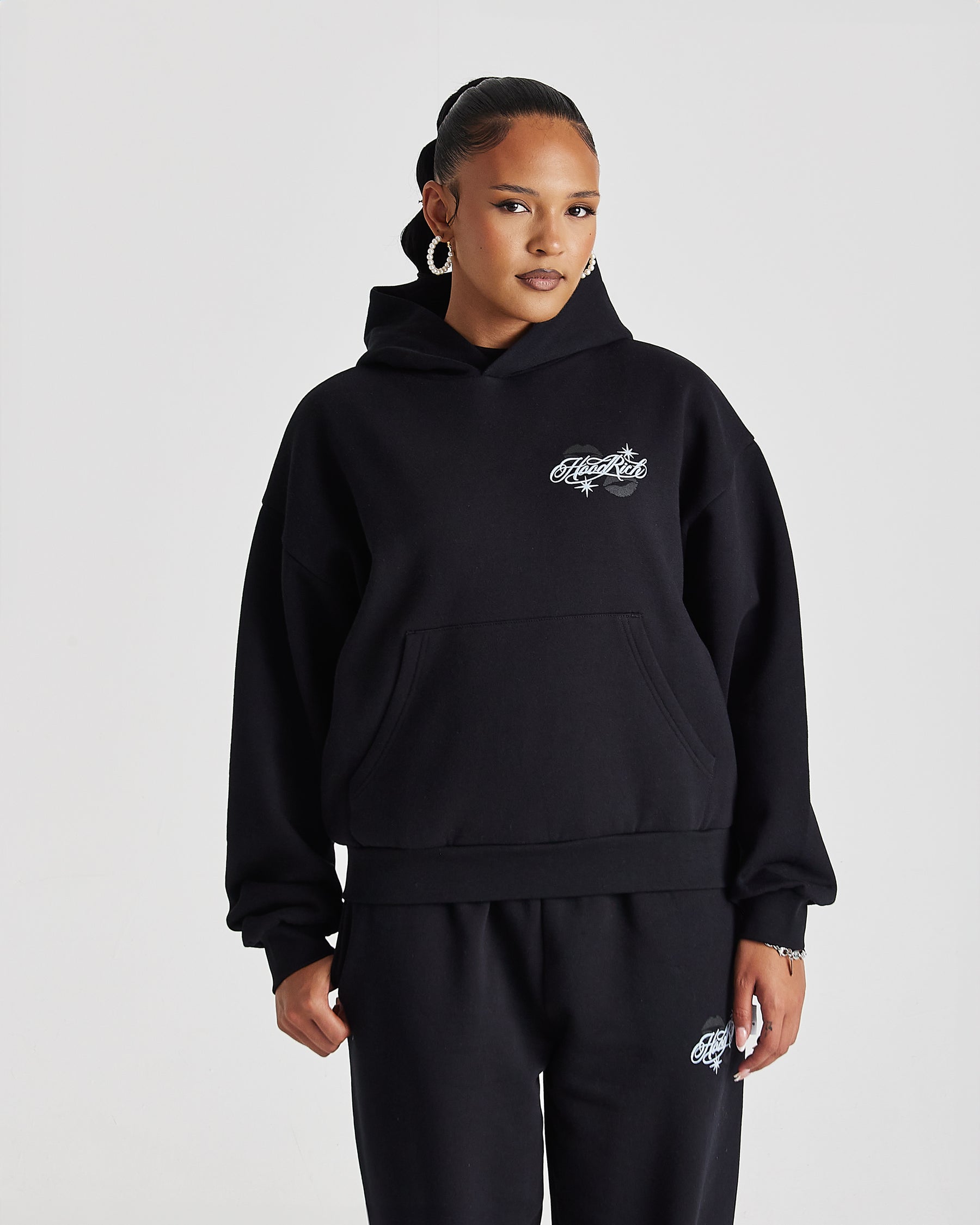 Vision Mid Length Hoodie - Black