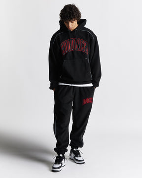 Split Oversized Jogger - Black/White/Red