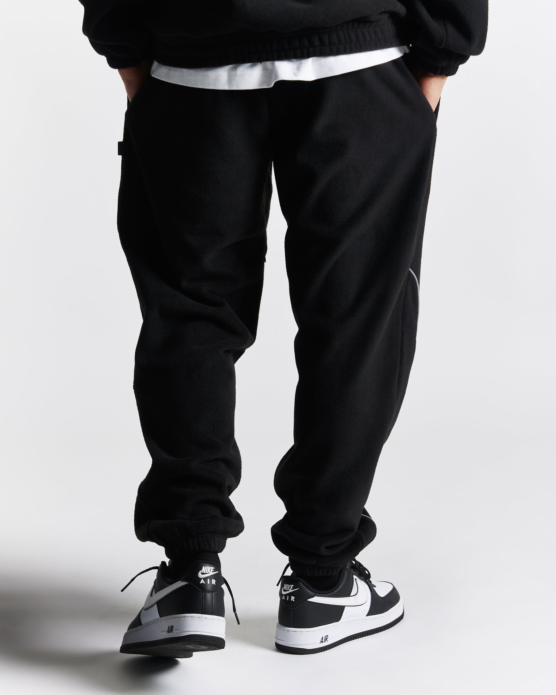 Split Oversized Jogger - Black/White/Red