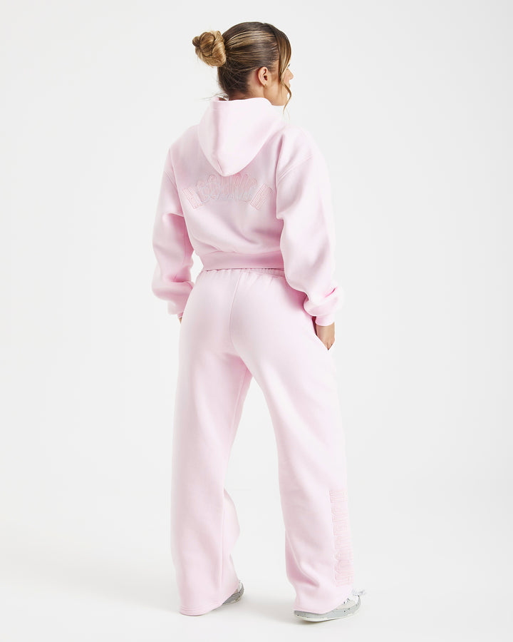 Link Wide Leg Joggers - Pink