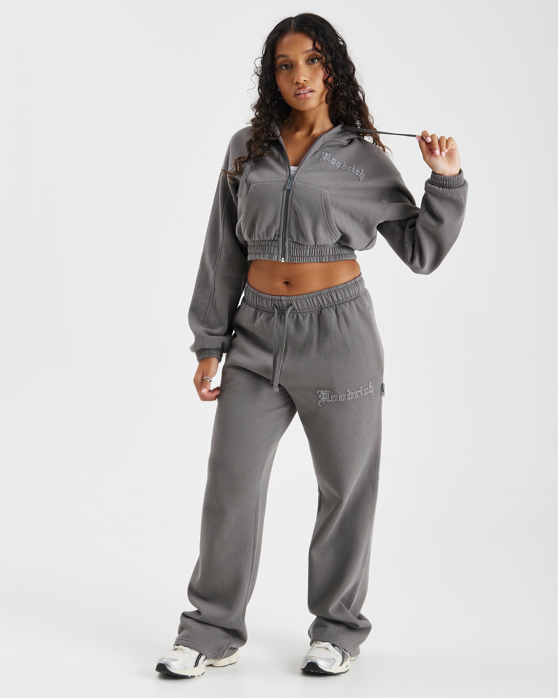 Tagra Wide Leg Joggers - Greys