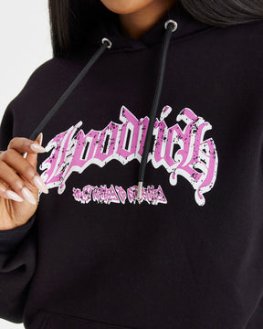 Sketch Money Oversized Hoodie - Black/White/Pink