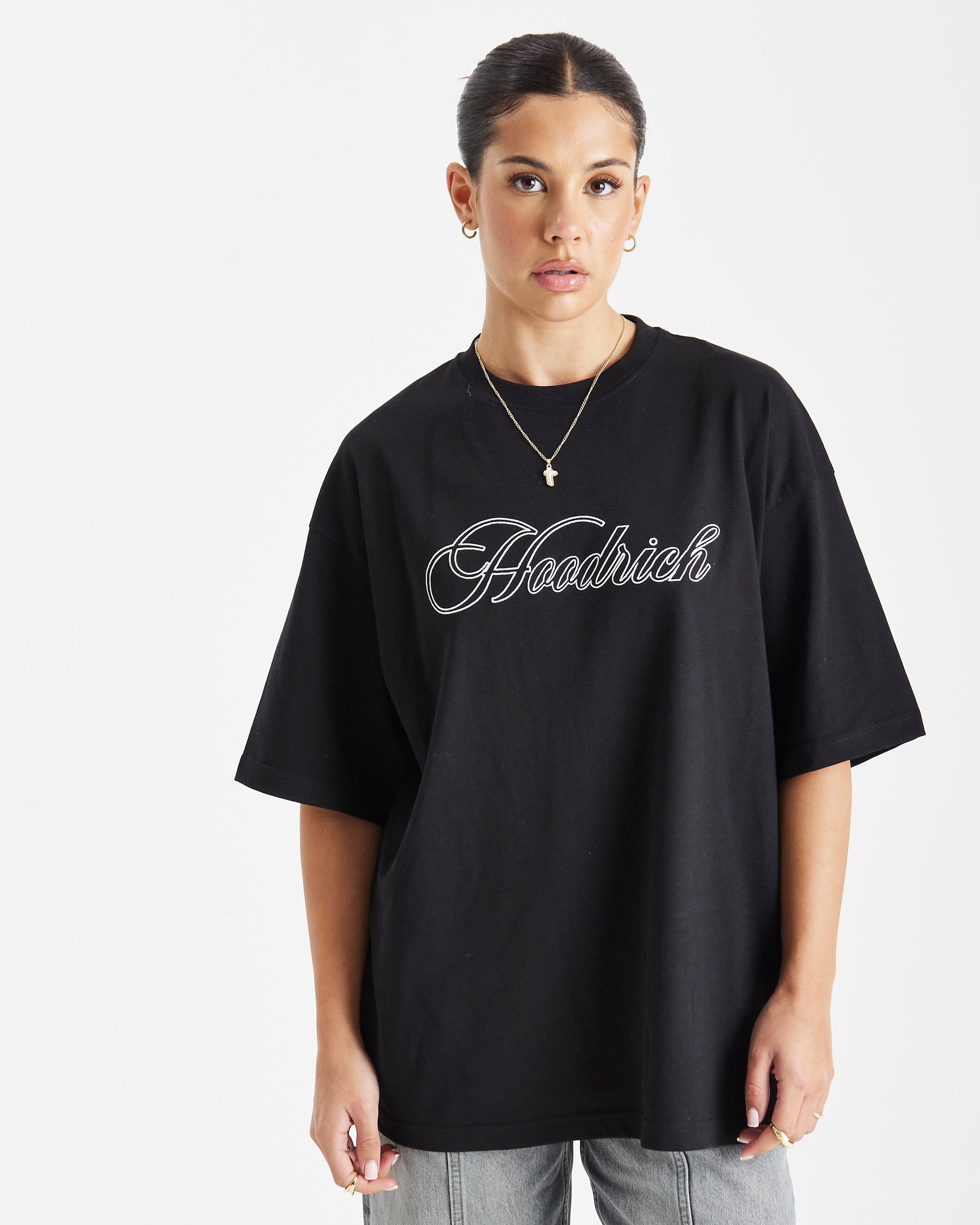 Cherries Oversized T-Shirt - Black/White/Red