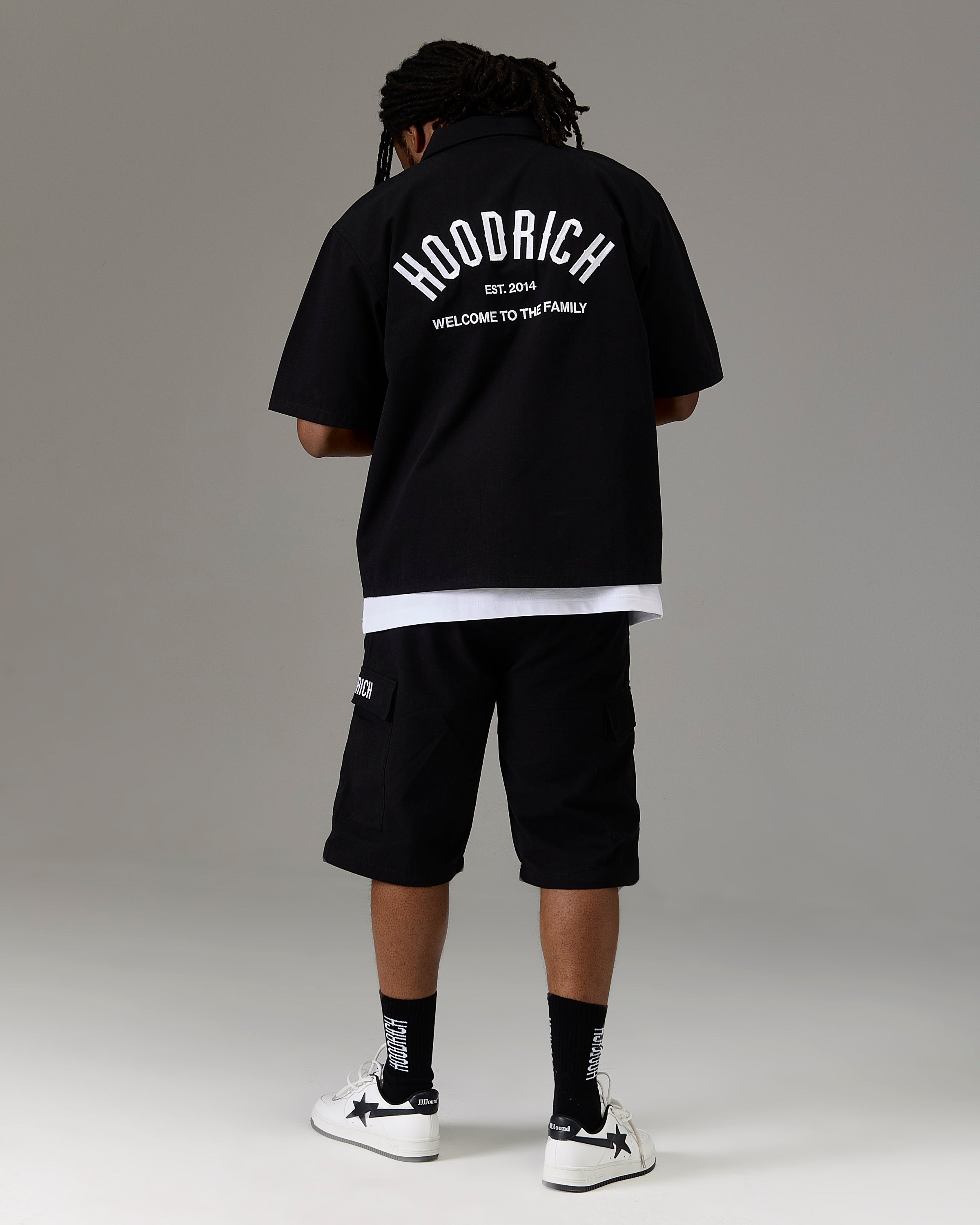 The Winner's Circle Ripstop Shirt - Black/White