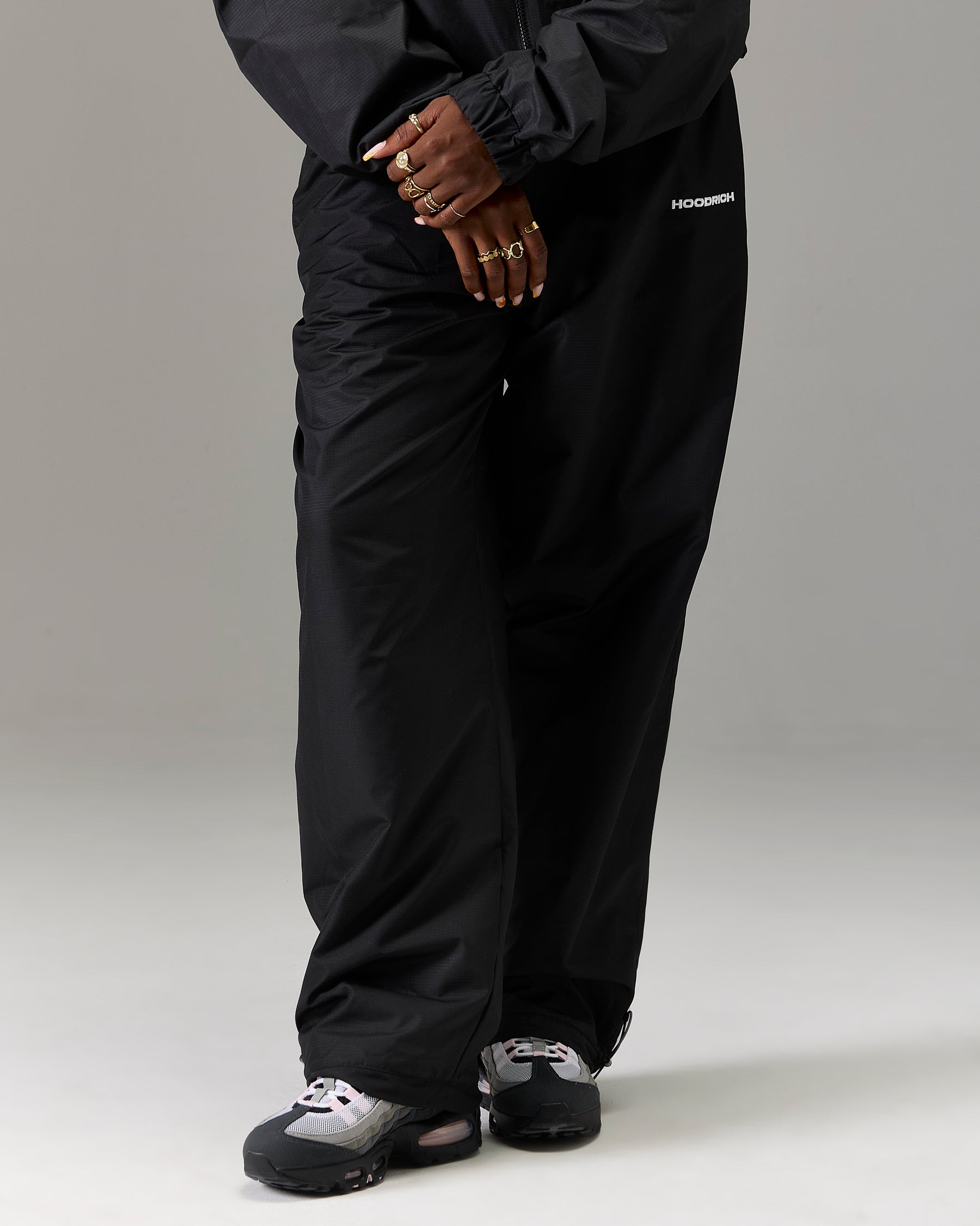 The Winners Circle Ripstop Woven Pant - Black/White