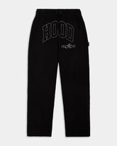 Captain Oversized Wide Leg Joggers - Black/White