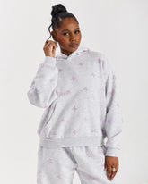 Razor Mid Length Hoodie - Light Grey/Rhinestone