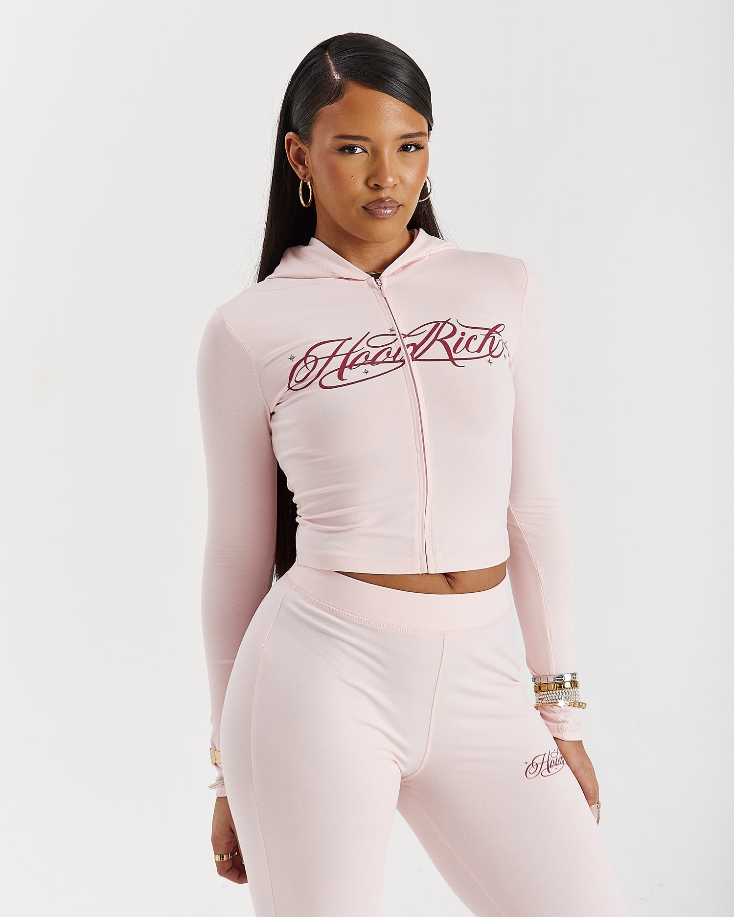 Solace Fitted Zip Top - Pink