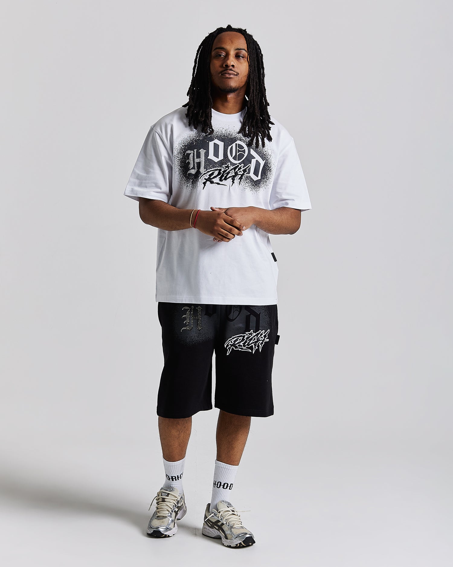 Iron Oversized Shorts - Black/Grey/White