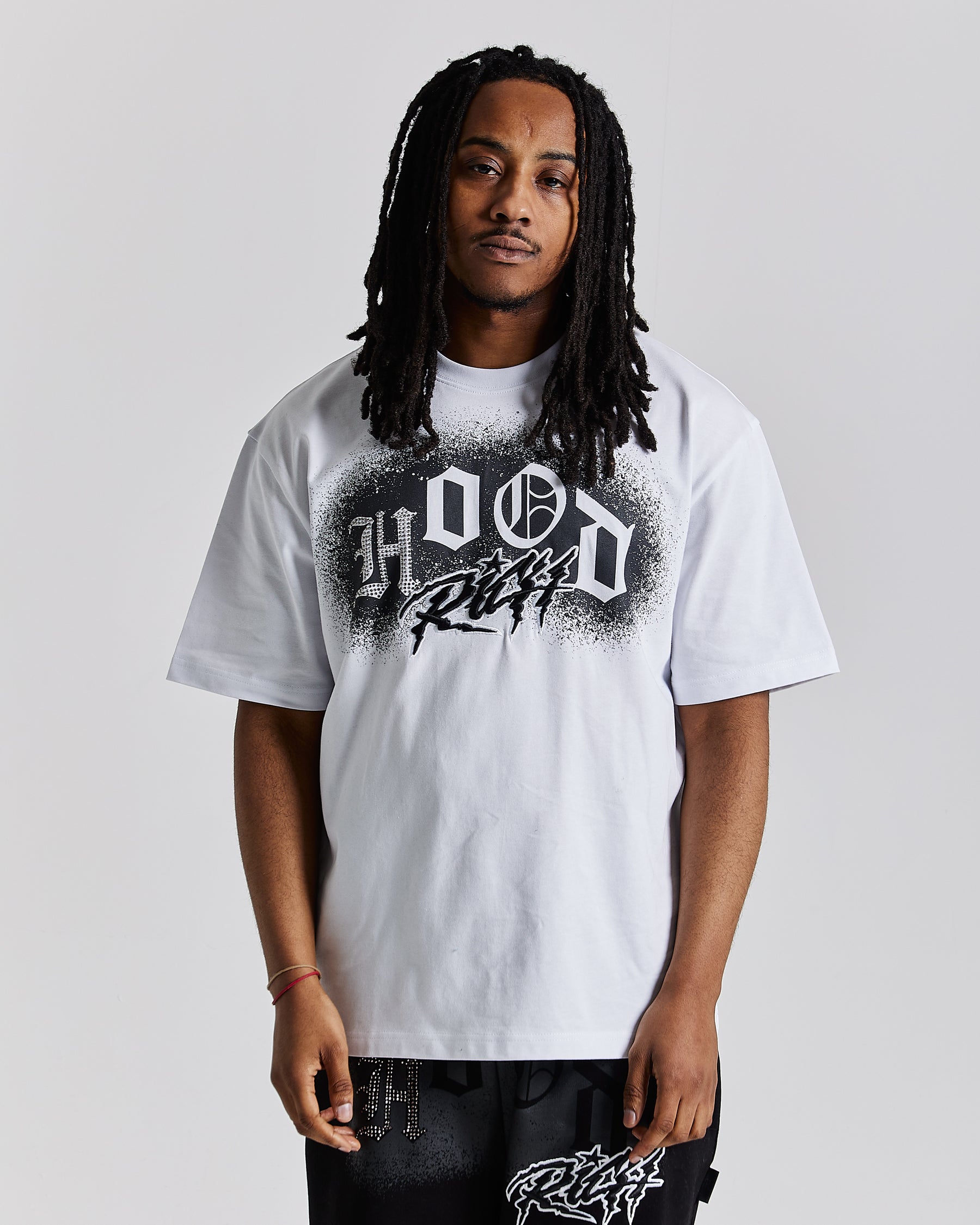 Iron Oversized T-Shirt - White/Grey/Black
