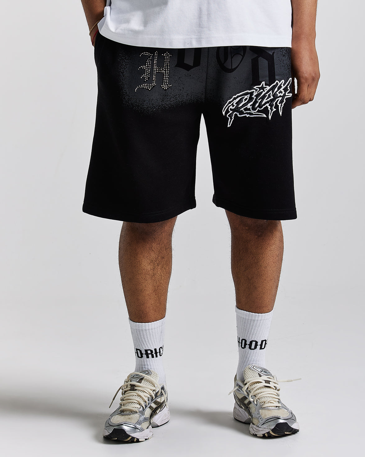 Iron Oversized Shorts - Black/Grey/White