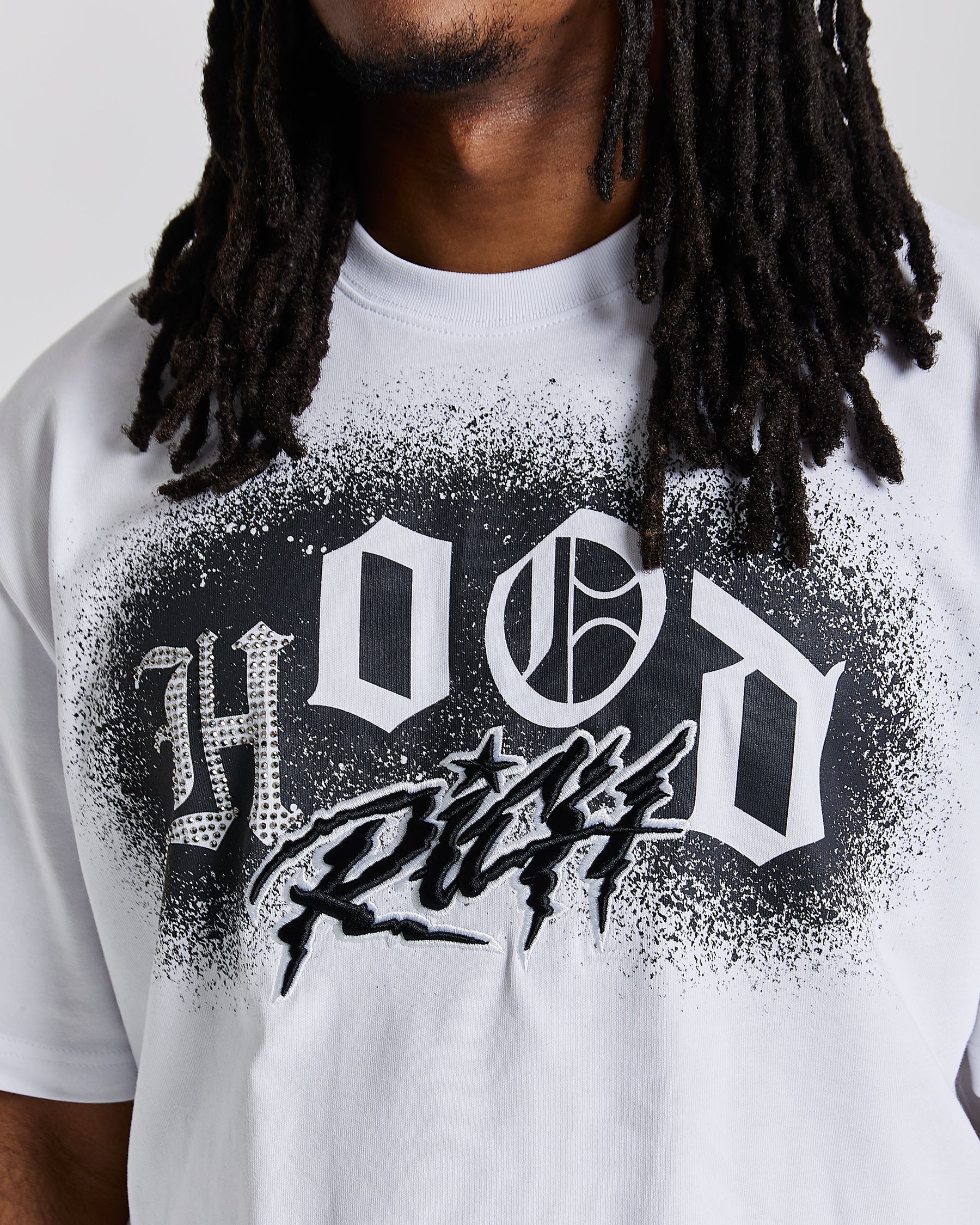 Iron Oversized T-Shirt - White/Grey/Black