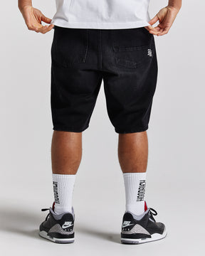 Galaxy Denim Shorts - Black