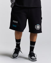Noir Oversized Shorts - Black/Grey/Blue