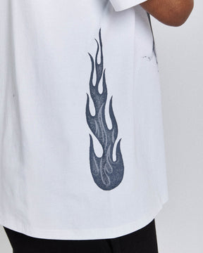 Shadow Oversized T-Shirt - White/Grey/Red