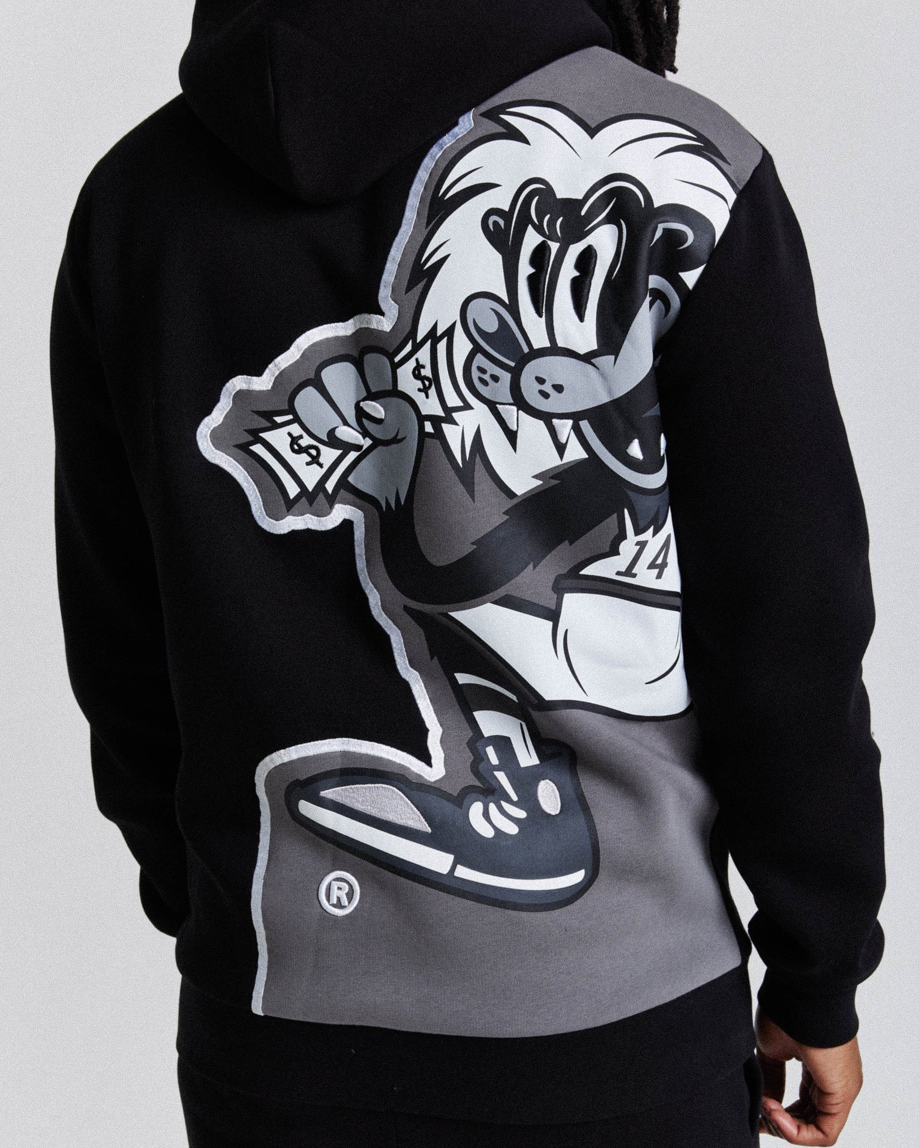 Menace Hoodie - Black/White/Grey