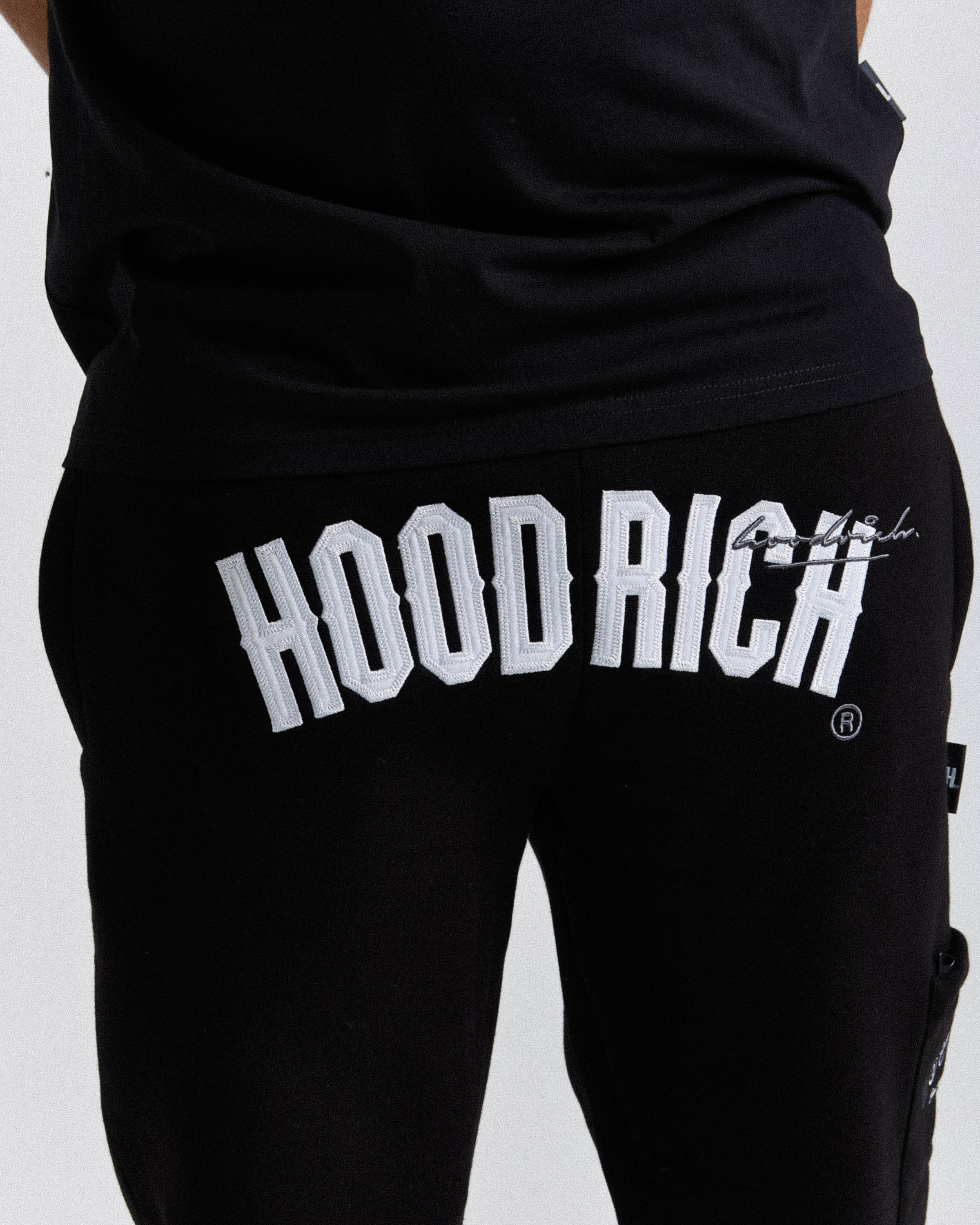 Stature Joggers Black White Grey