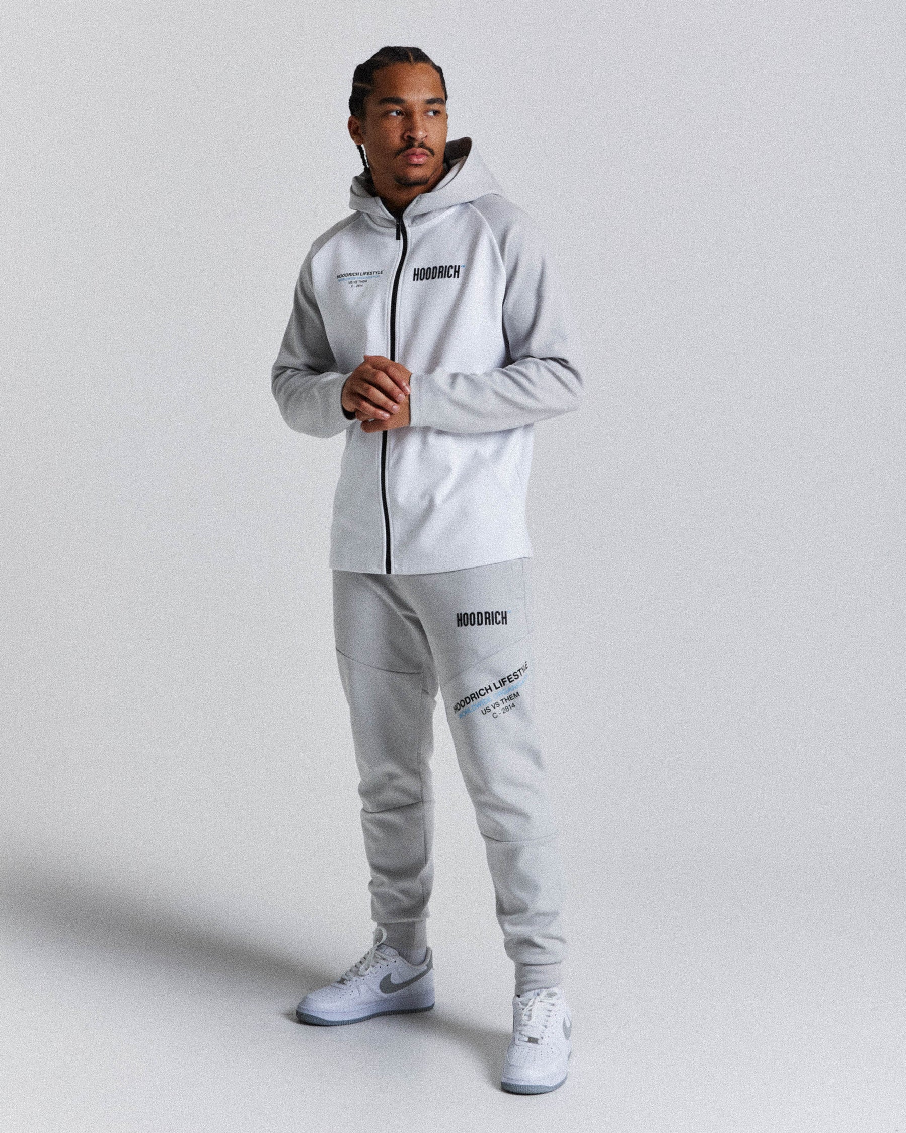 Cycle Hoodie - Grey/White