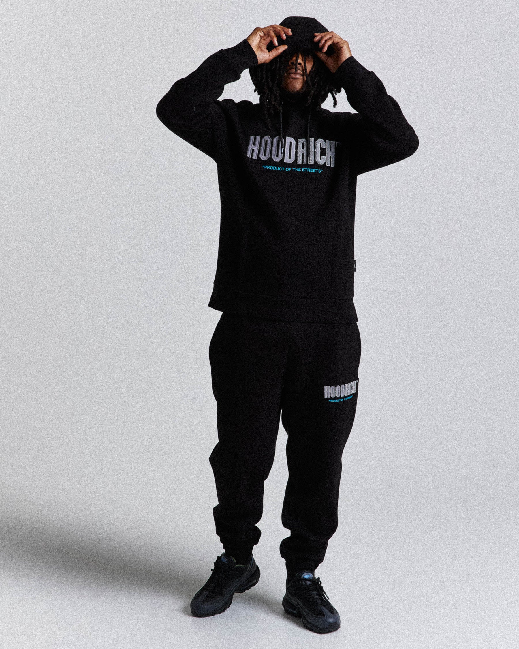 Fade Hoodie - Black/Grey/Blue