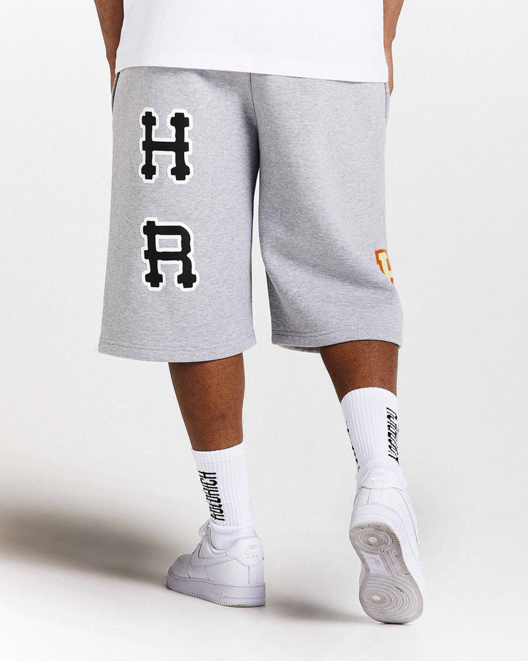 Loony Oversized Shorts - Dark Grey/White