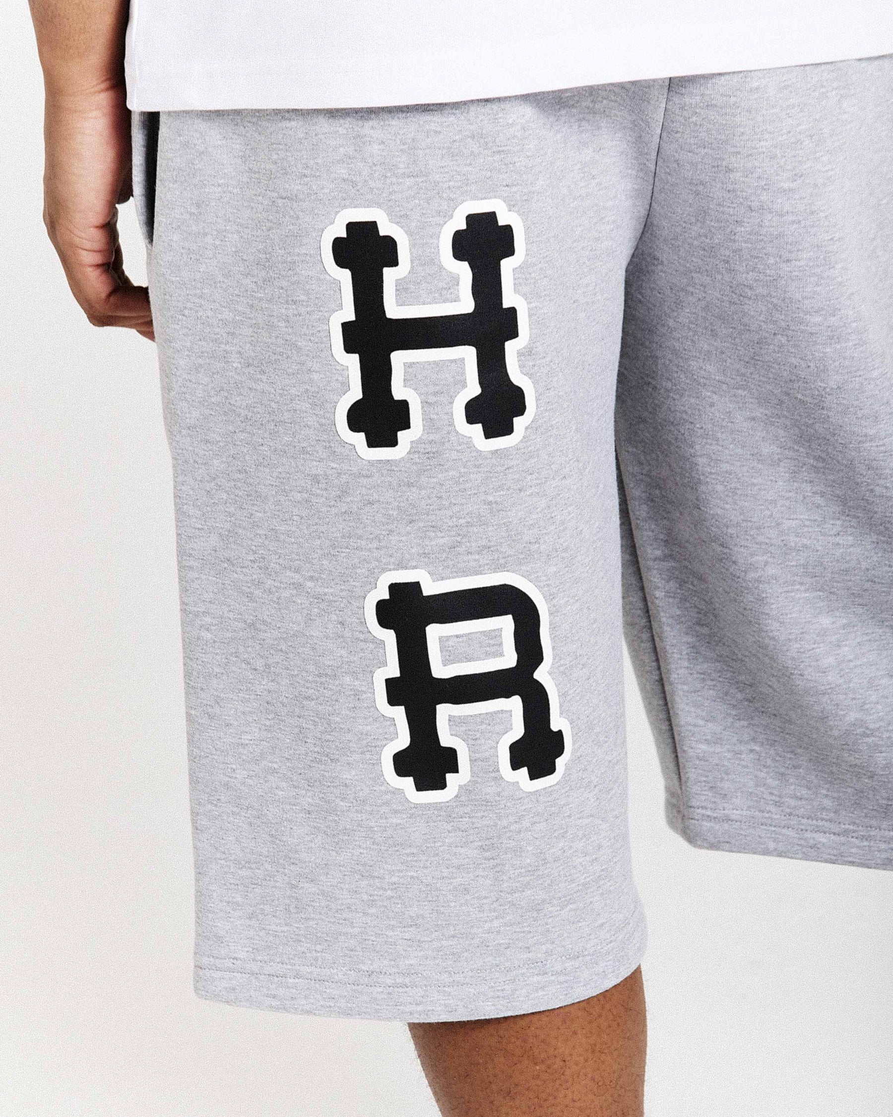 Loony Oversized Shorts - Dark Grey/White