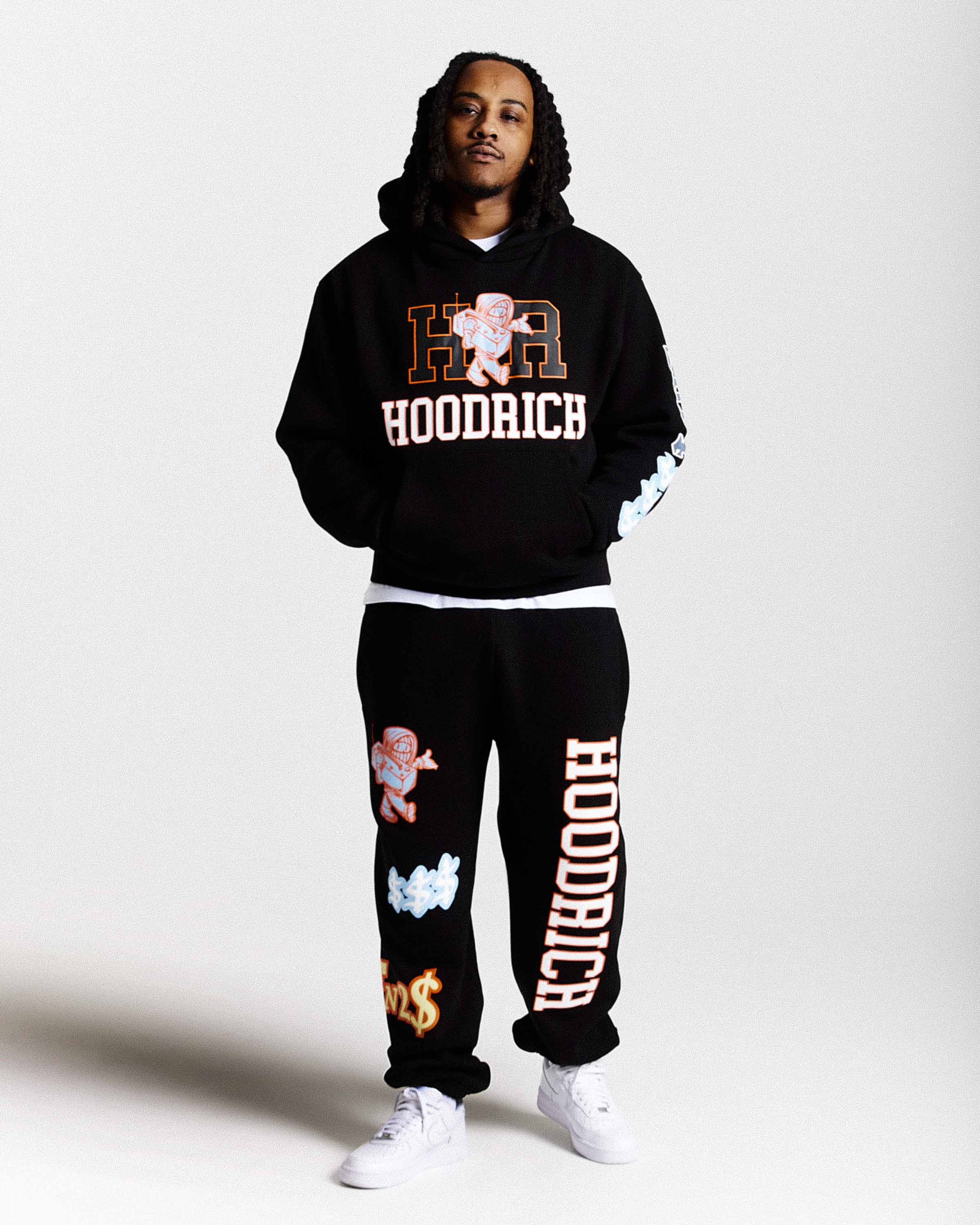 Loony Oversized Joggers - Black/White