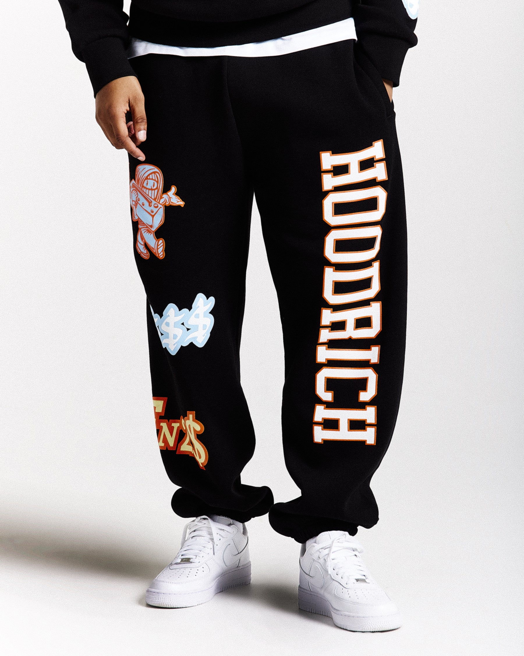 Loony Oversized Joggers - Black/White