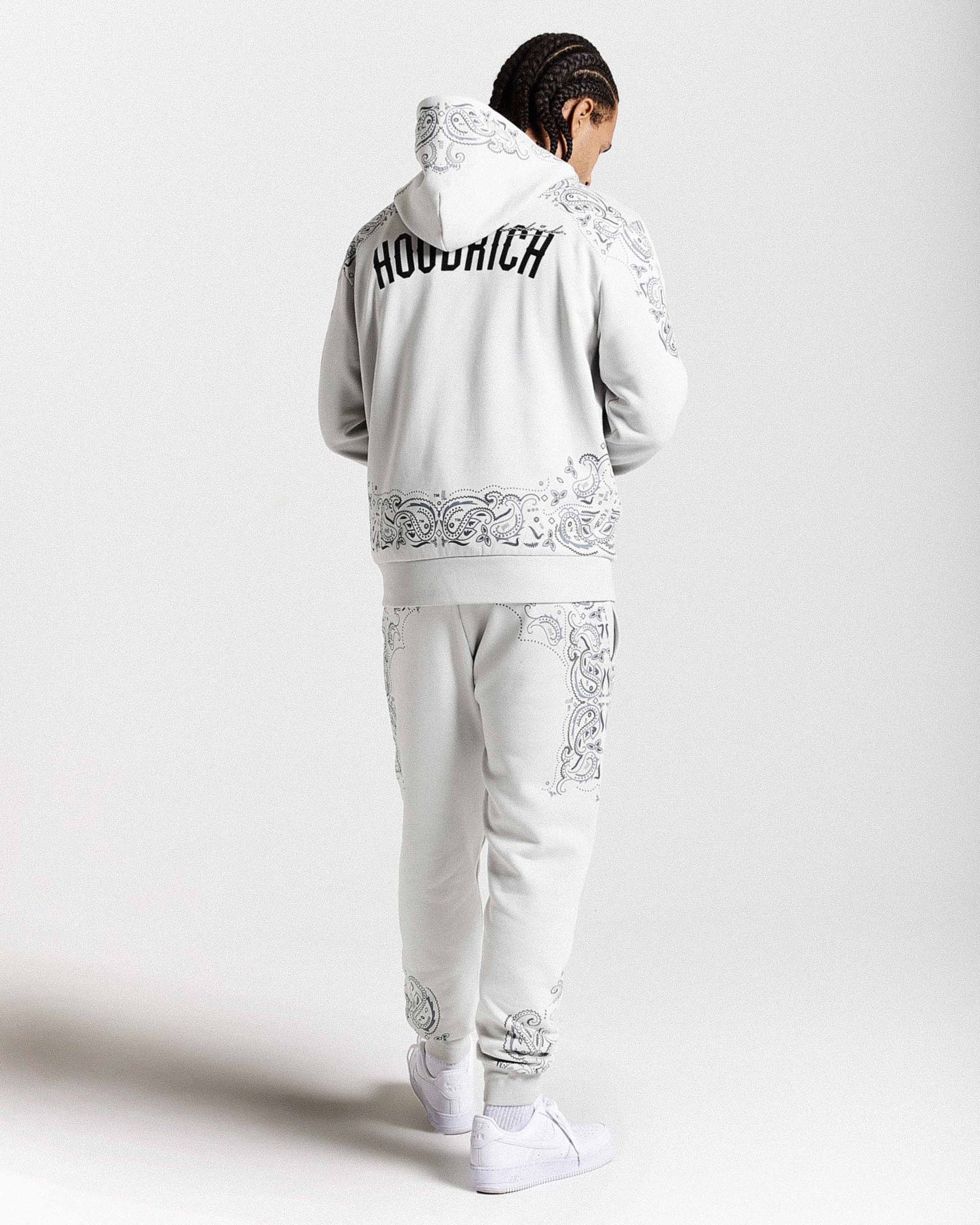 Motif Hoodie - Light Grey/Black