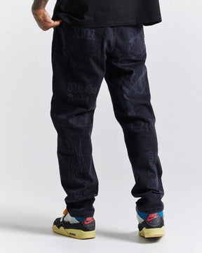 Ironchrome Denim Jeans - Black