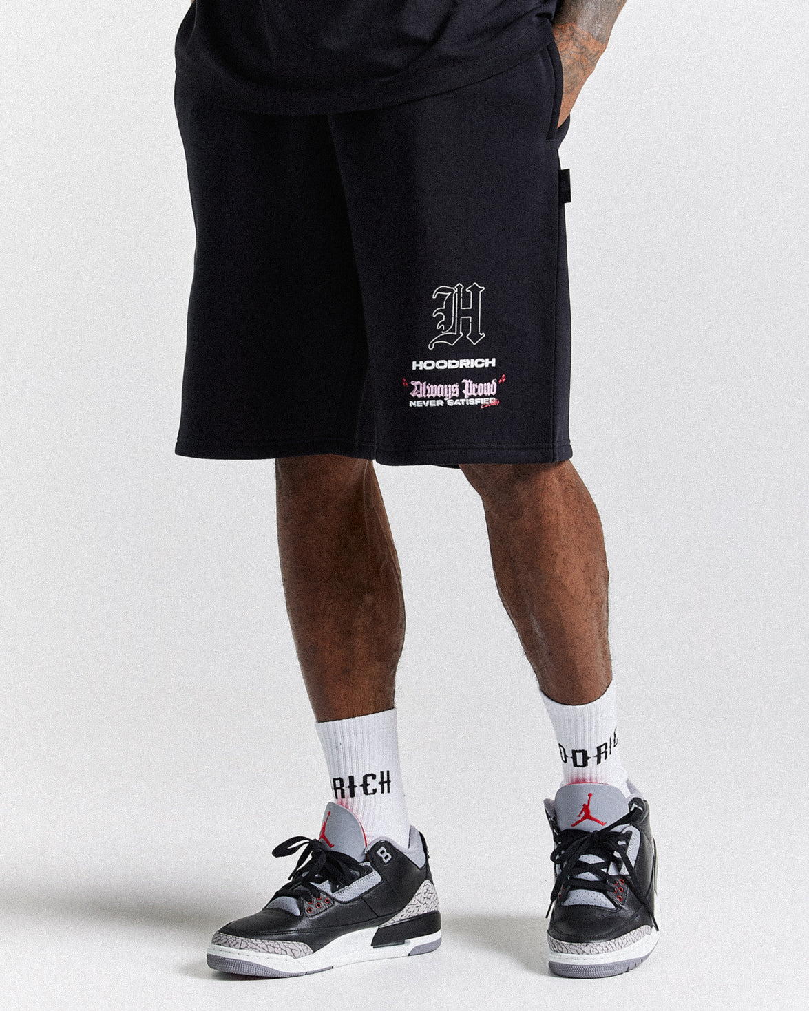 Chroma Oversized Shorts - Black/White/Pink