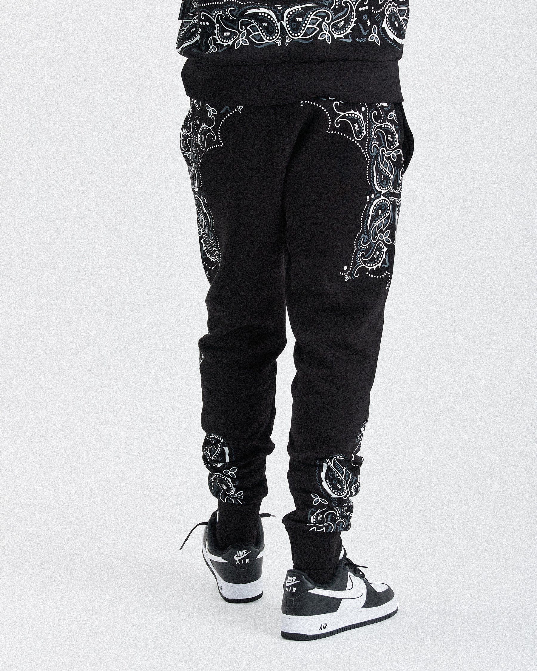 Motif Joggers - Black/White/Grey