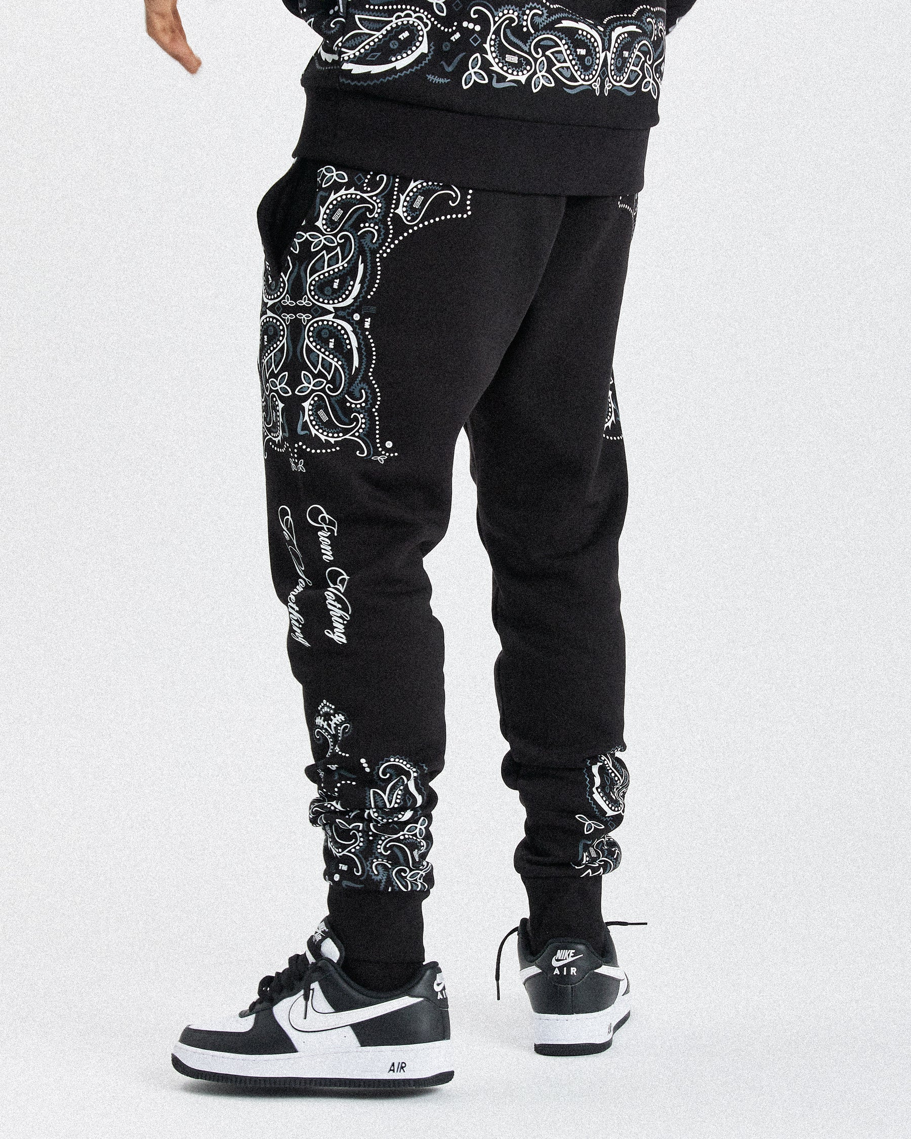 Motif Joggers - Black/White/Grey