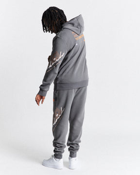 Caliber Hoodie - Grey/Orange/White