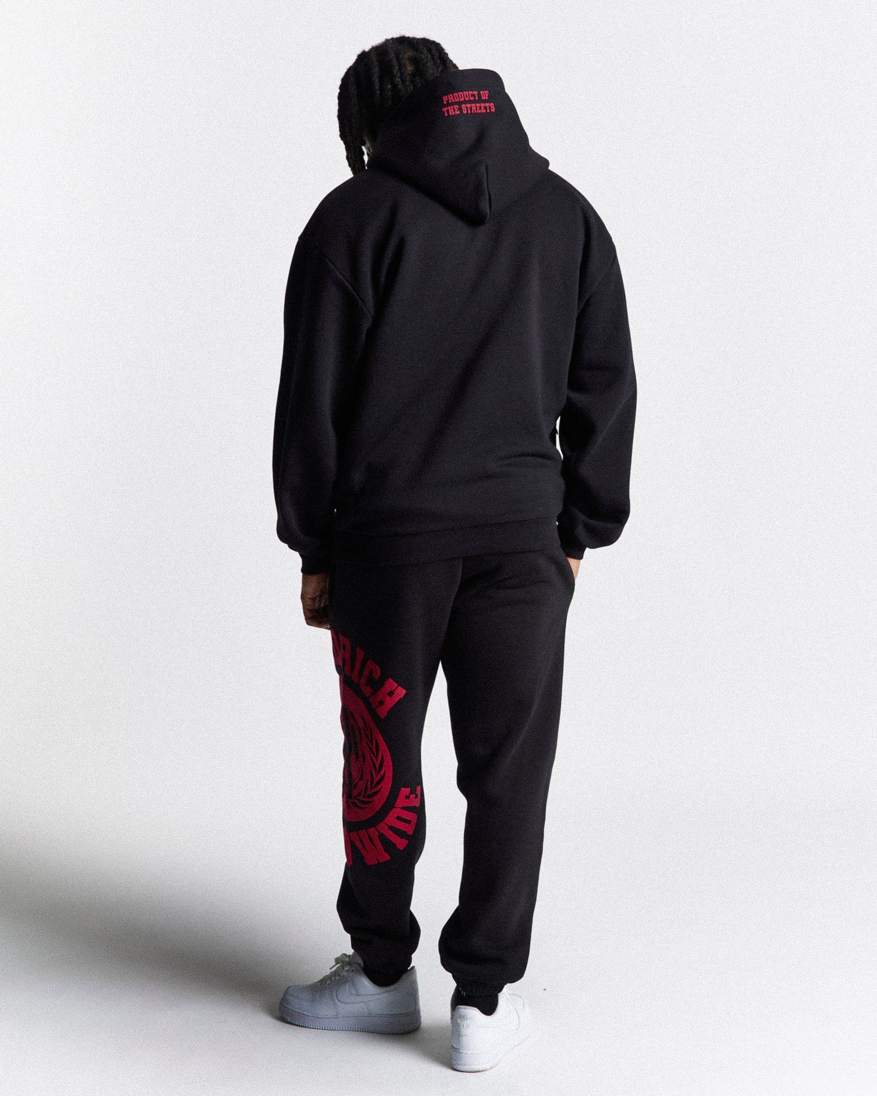 Frat Oversized Hoodie - Black/Red