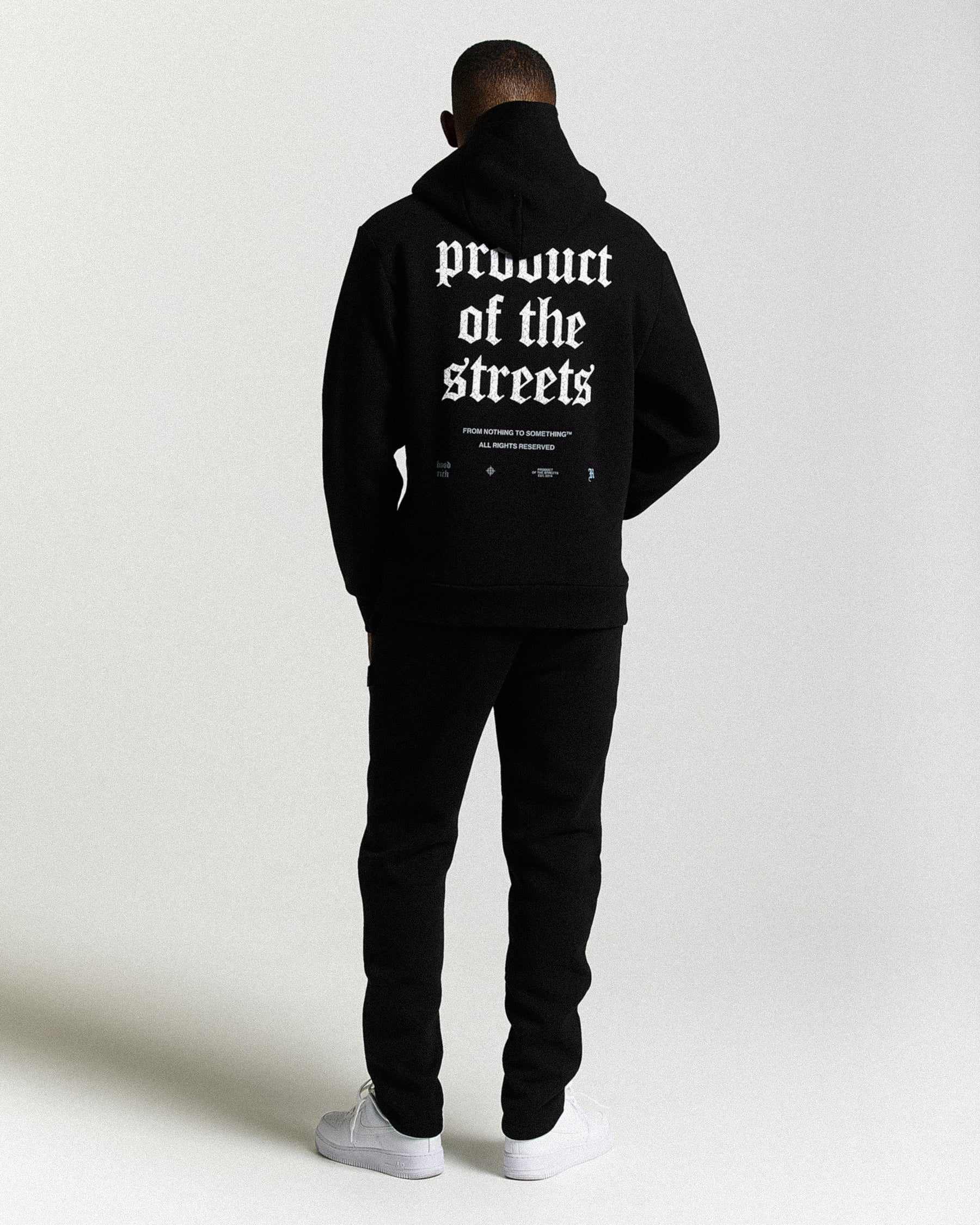 Shadow Hoodie - Black/White/Blue