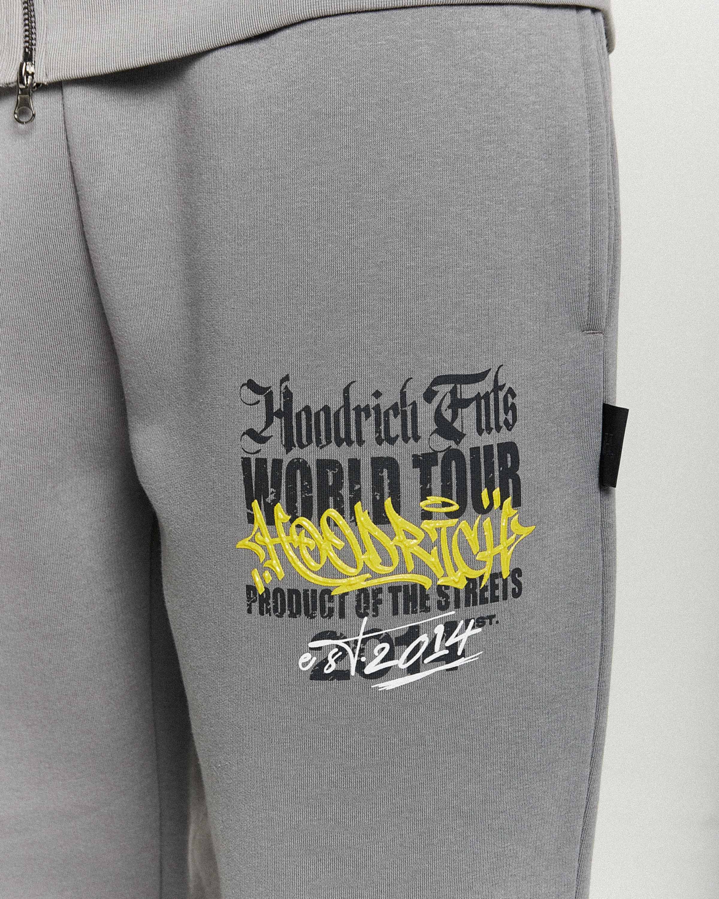 Stamp Tour Oversized Joggers - Grey/Black/Yellow