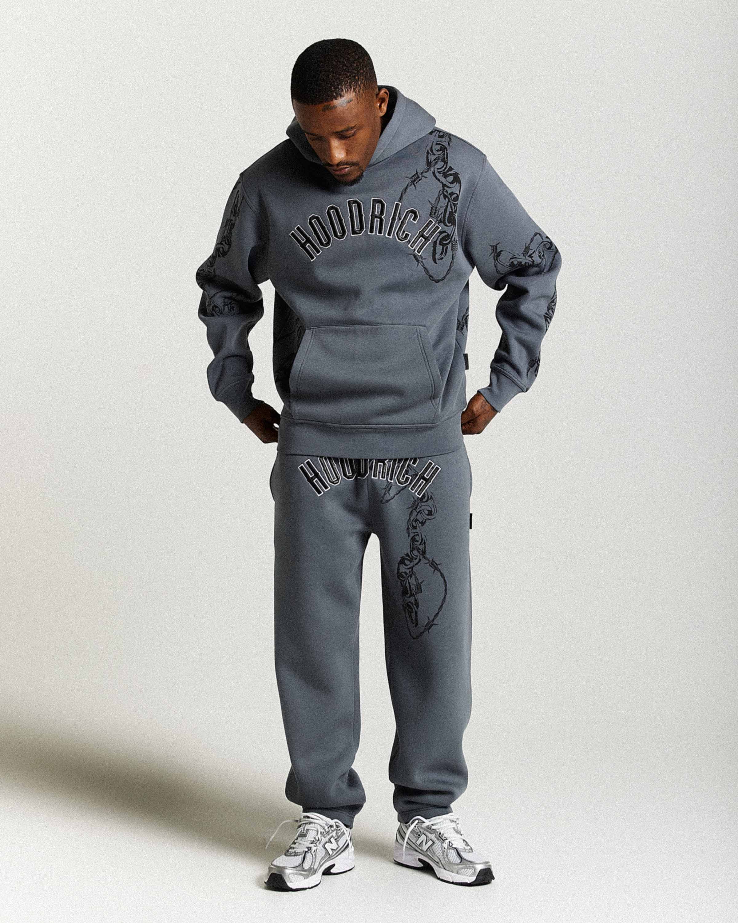 Guepard Oversized Joggers - Grey/Black/White