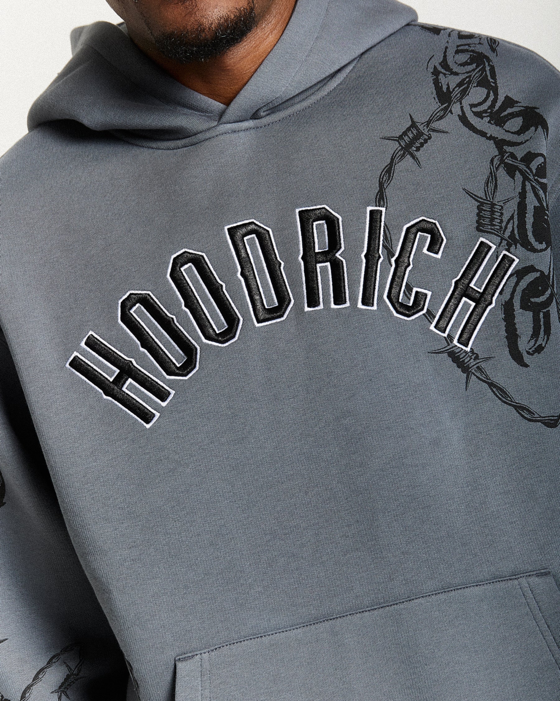 Guepard Oversized Hoodie - Grey/Black/White