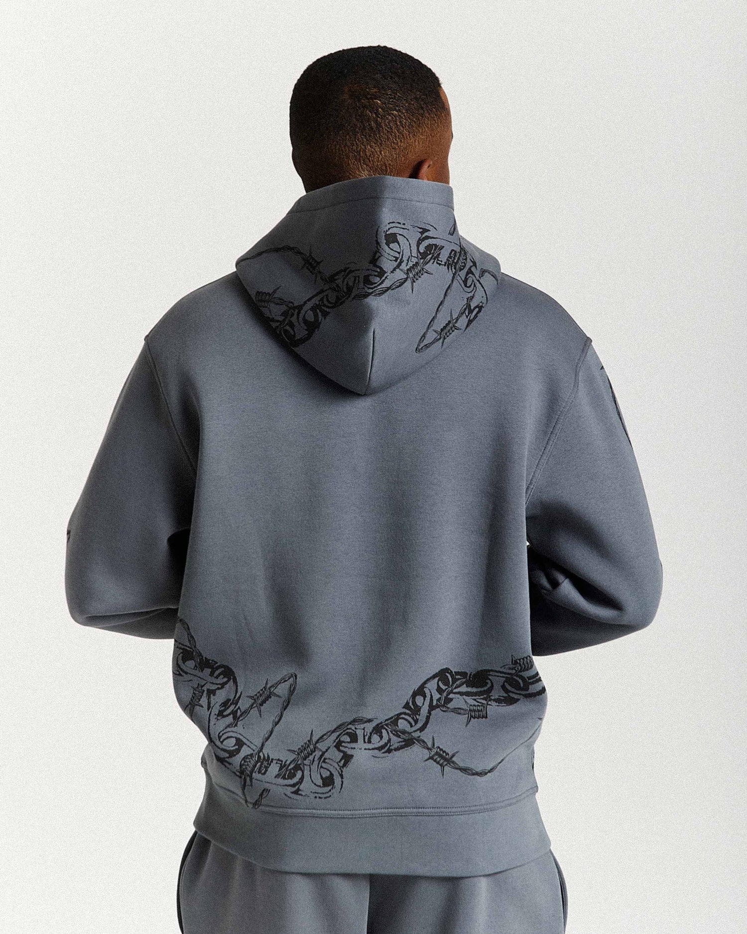 Guepard Oversized Hoodie - Grey/Black/White