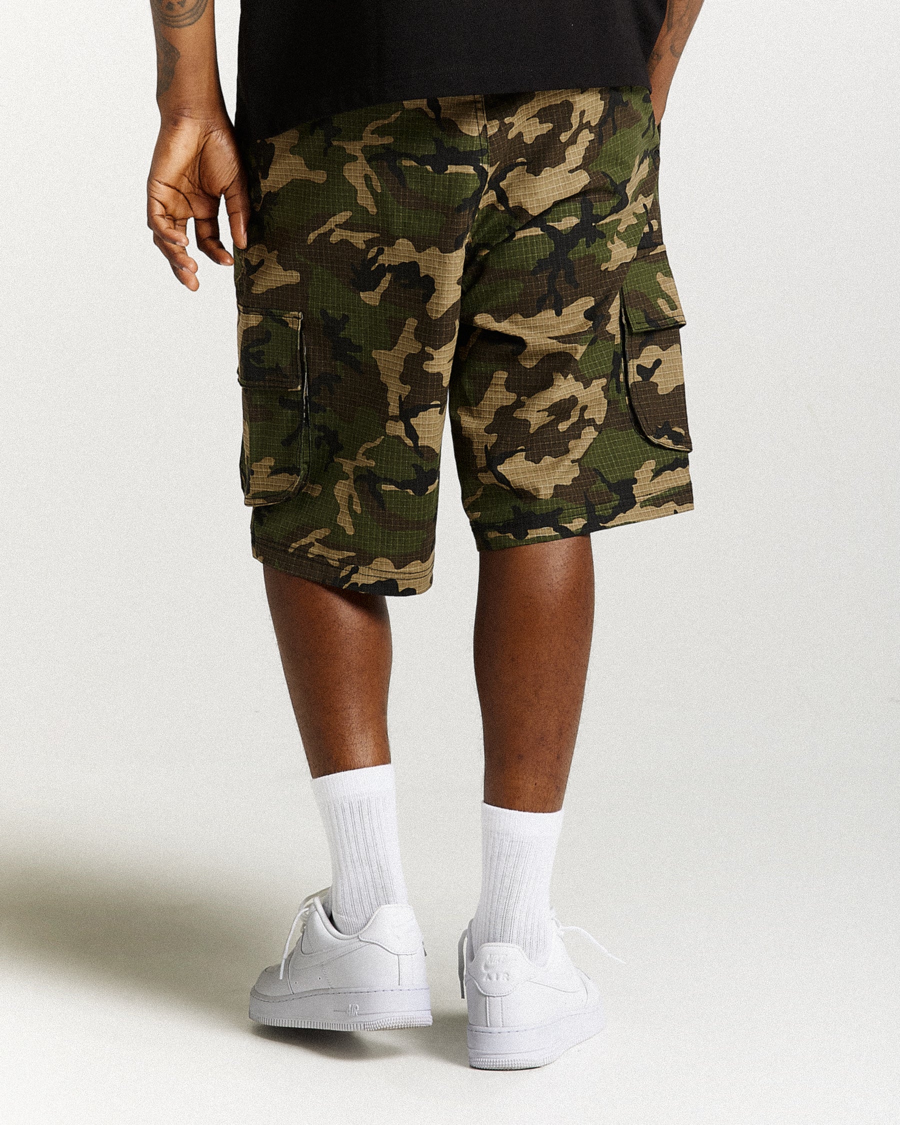 Dustral Cargo Shorts - Camo/Yellow