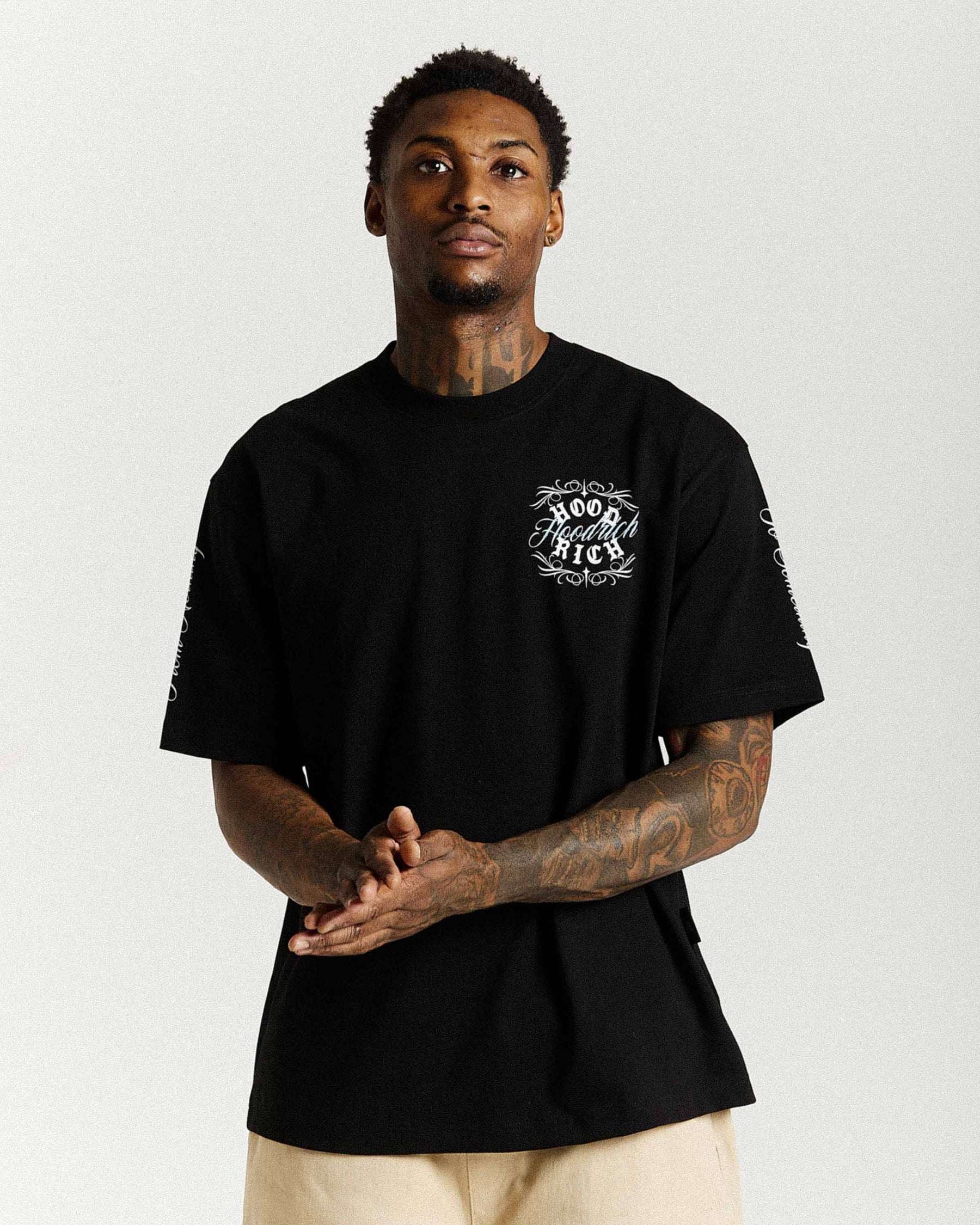 Rito Oversized T-Shirt - Black/White/Blue