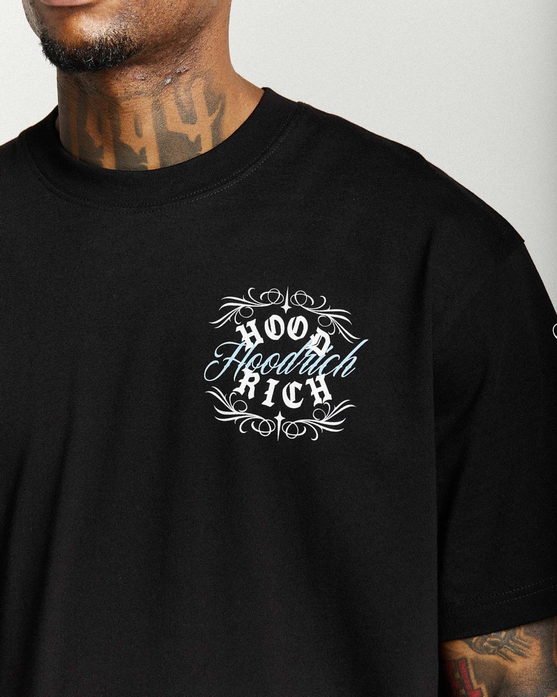 Rito Oversized T-Shirt - Black/White/Blue