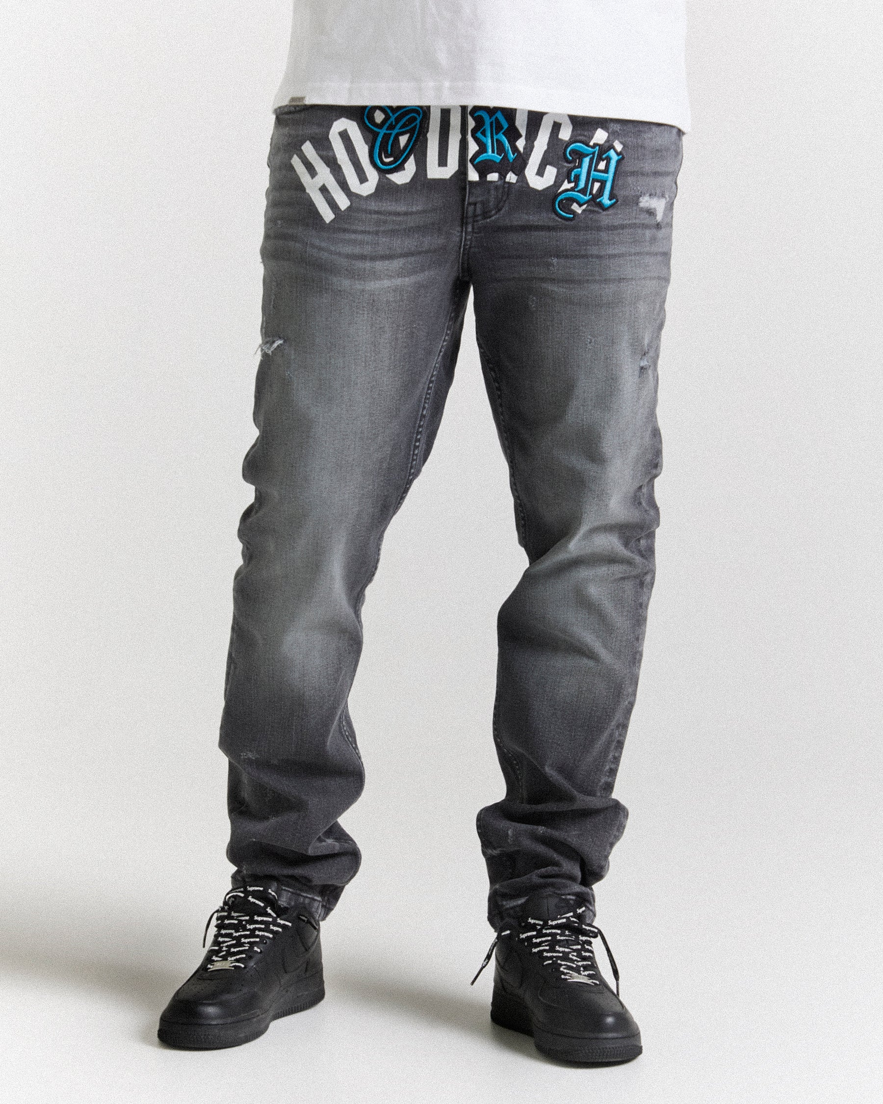 Shadow Jeans - Black/White/Blue