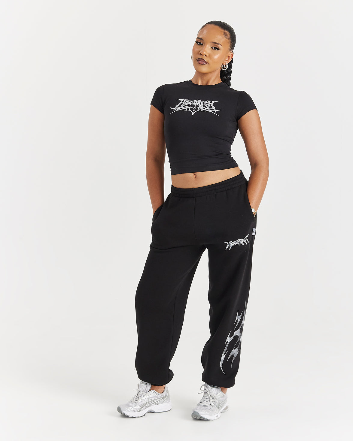 Spark Oversized Joggers - Black/Silver