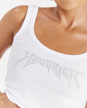 Lustre Vest - White/Rhinestone