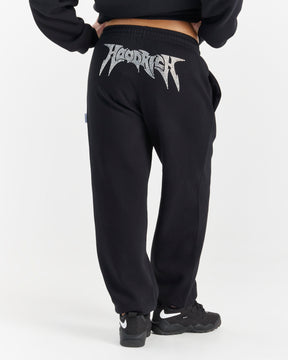 Lustre Oversized Joggers - Black/Rhinestone